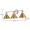 Gouden wandlamp - Vintage design - 3 bollen - Remir image 7