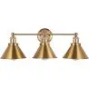 Gouden wandlamp - Vintage design - 3 bollen - Remir image 7
