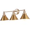 Gouden wandlamp - Vintage design - 3 bollen - Remir image 7