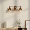 Gouden wandlamp - Vintage design - 3 bollen - Remir image 7
