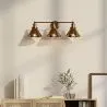 Gouden wandlamp - Vintage design - 3 bollen - Remir image 7