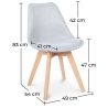 Met stof beklede eetkamerstoel - Scandinavische stijl - Denisse image 7