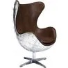 Fauteuil met Armleggers - Aviator Stijl - Leder en Metaal - Cocoon image 7