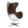 Fauteuil met Armleggers - Aviator Stijl - Leder en Metaal - Cocoon image 7