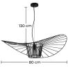 Plafondlamp - Hanglamp Pamela Design - 80cm - Verticaal image 7