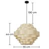 Houten Plafondlamp - Hanglamp Boho Bali Design - Aura image 7