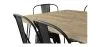 Pack Eettafel - Industrieel Ontwerp 150cm + Set van 6 Eetkamerstoelen - Industrieel Ontwerp - Hairpin Stylix image 7