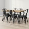 Pack Eettafel - Industrieel Ontwerp 150cm + Set van 6 Eetkamerstoelen - Industrieel Ontwerp - Hairpin Stylix image 7