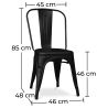 Pack Eettafel - Industrieel Ontwerp 150cm + Set van 6 Eetkamerstoelen - Industrieel Ontwerp - Hairpin Stylix image 7