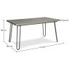 Pack Eettafel - Industrieel Ontwerp 150cm + Set van 6 Eetkamerstoelen - Industrieel Ontwerp - Hairpin Stylix image 7