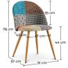 Eetkamerstoel - bekleed met patchwork - Scandinavische stijl - Patty image 7