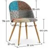 Eetkamerstoel - bekleed met patchwork - Scandinavische stijl - Patty image 7