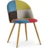 Eetkamerstoel - bekleed met patchwork - Scandinavische stijl - Simona image 7