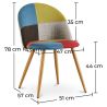 Eetkamerstoel - bekleed met patchwork - Scandinavische stijl - Simona image 7