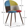 Eetkamerstoel - bekleed met patchwork - Scandinavische stijl - Simona image 7