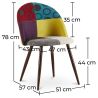 Eetkamerstoel - bekleed met patchwork - Scandinavische stijl - Ray image 7