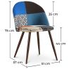 Eetkamerstoel - bekleed met patchwork - Scandinavische stijl - Pixi image 7