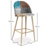 Patchwork beklede kruk - Scandinavische stijl - Evelyne image 7