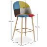 Patchwork beklede kruk - Scandinavische stijl - Evelyne image 7