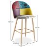 Met patchwork beklede kruk - Scandinavische stijl - Evelyne image 7