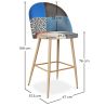 Patchwork beklede kruk - Scandinavische stijl - Evelyne image 7