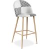 Patchwork beklede kruk - Scandinavische stijl - Zwart en Wit - Evelyne image 7