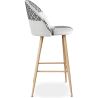 Patchwork beklede kruk - Scandinavische stijl - Zwart en Wit - Evelyne image 7