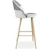 Patchwork beklede kruk - Scandinavische stijl - Zwart en Wit - Evelyne image 7