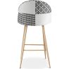 Patchwork beklede kruk - Scandinavische stijl - Zwart en Wit - Evelyne image 7