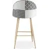 Patchwork beklede kruk - Scandinavische stijl - Zwart en Wit - Evelyne image 7