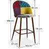 Patchwork beklede kruk - Scandinavische stijl - Ray image 7