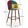 Patchwork beklede kruk - Scandinavische stijl - Ray image 7