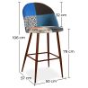 Patchwork kruk met bekleding - Scandinavische stijl - Pixi image 7