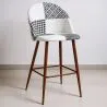 Patchwork beklede kruk - Scandinavische stijl - Zwart en Wit - Evelyne image 7