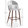 Patchwork beklede kruk - Scandinavische stijl - Zwart en Wit - Evelyne image 7