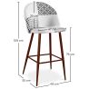 Patchwork beklede kruk - Scandinavische stijl - Zwart en Wit - Evelyne image 7