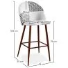 Patchwork beklede kruk - Scandinavische stijl - Zwart en Wit - Evelyne image 7