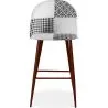 Patchwork beklede kruk - Scandinavische stijl - Zwart en Wit - Evelyne image 7