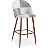 Patchwork beklede kruk - Scandinavische stijl - Zwart en Wit - Evelyne image 7