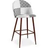 Patchwork beklede kruk - Scandinavische stijl - Zwart en Wit - Evelyne image 7