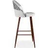 Patchwork beklede kruk - Scandinavische stijl - Zwart en Wit - Evelyne image 7