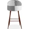 Patchwork beklede kruk - Scandinavische stijl - Zwart en Wit - Evelyne image 7