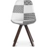 Silla de Comedor - Tapizada en Patchwork - Blanco y Negro - Denisse  image 7