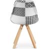 Eetkamerstoel - Gestoffeerd in zwart-wit patchwork - Denisse image 7