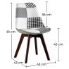 Eetkamerstoel - bekleed met zwart-wit patchwork - nieuwe editie - Sam image 7