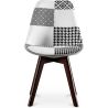 Eetkamerstoel - bekleed met zwart-wit patchwork - nieuwe editie - Sam image 7