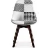 Eetkamerstoel - bekleed met zwart-wit patchwork - nieuwe editie - Sam image 7