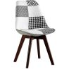 Eetkamerstoel - bekleed met zwart-wit patchwork - nieuwe editie - Sam image 7