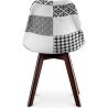 Eetkamerstoel - bekleed met zwart-wit patchwork - nieuwe editie - Sam image 7