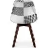 Eetkamerstoel - bekleed met zwart-wit patchwork - nieuwe editie - Sam image 7